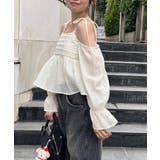 【夏から秋まで着れる】袖2wayシャーリングブラウス | NICE CLAUP / OLIVE des OLIVE　OUTLET | 詳細画像6 