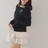 オフショルブローチ付きニット | NICE CLAUP / OLIVE des OLIVE　OUTLET | 詳細画像5 