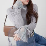 袖レース&リボンニットトップス | RMAF　NICE CLAUP / OLIVE des OLIVE | 詳細画像1 