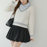 アイボリー | 【MARCHES】シャツ&ニットドッキング | NICE CLAUP / OLIVE des OLIVE　OUTLET