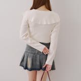 お顔周りスッキリ見え◎ ビッグ衿ジップカーディガン | NICE CLAUP / OLIVE des OLIVE OUTLET | 詳細画像5