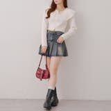 お顔周りスッキリ見え◎ ビッグ衿ジップカーディガン | NICE CLAUP / OLIVE des OLIVE OUTLET | 詳細画像6