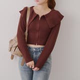 お顔周りスッキリ見え◎ ビッグ衿ジップカーディガン | NICE CLAUP / OLIVE des OLIVE OUTLET | 詳細画像16