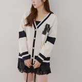 【MARCHES】レタードカーデ | NICE CLAUP / OLIVE des OLIVE　OUTLET | 詳細画像4 