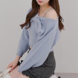 オフショルでも着られる、リボンがキュートなセットアイテム | NICE CLAUP / OLIVE des OLIVE OUTLET | 詳細画像1