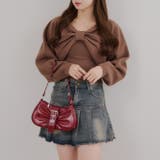 オフショルでも着られる、リボンがキュートなセットアイテム | NICE CLAUP / OLIVE des OLIVE OUTLET | 詳細画像2