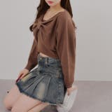 オフショルでも着られる、リボンがキュートなセットアイテム | NICE CLAUP / OLIVE des OLIVE OUTLET | 詳細画像5