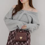 トップグレー | オフショルでも着られる、リボンがキュートなセットアイテム | NICE CLAUP / OLIVE des OLIVE OUTLET