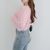 【ふわふわ、大人可愛い♪】リボンニット＆キャミソールセット | NICE CLAUP / OLIVE des OLIVE　OUTLET | 詳細画像6 