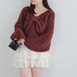 【ふわふわ、大人可愛い♪】リボンニット＆キャミソールセット | NICE CLAUP / OLIVE des OLIVE　OUTLET | 詳細画像35 