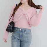 ピンク | 【ふわふわ、大人可愛い♪】リボンニット＆キャミソールセット | NICE CLAUP / OLIVE des OLIVE　OUTLET