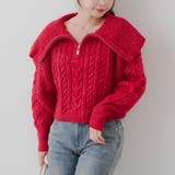 ビッグ衿ZIPUPニット | NICE CLAUP / OLIVE des OLIVE OUTLET | 詳細画像1