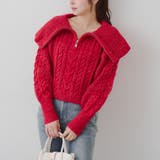 ビッグ衿ZIPUPニット | NICE CLAUP / OLIVE des OLIVE　OUTLET | 詳細画像3 