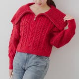 ビッグ衿ZIPUPニット | NICE CLAUP / OLIVE des OLIVE　OUTLET | 詳細画像4 