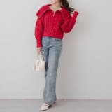 ビッグ衿ZIPUPニット | NICE CLAUP / OLIVE des OLIVE　OUTLET | 詳細画像9 