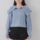 ビッグ衿ZIPUPニット | NICE CLAUP / OLIVE des OLIVE　OUTLET | 詳細画像32 