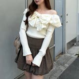 オフショルリボンニット | NICE CLAUP / OLIVE des OLIVE　OUTLET | 詳細画像2 