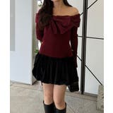 オフショルリボンニット | NICE CLAUP / OLIVE des OLIVE　OUTLET | 詳細画像66 