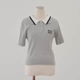 トップグレー | 2枚衿ケーブルニットプルオーバー | NICE CLAUP / OLIVE des OLIVE OUTLET