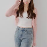 ピンク | 麻タッチボレロカーディガン | RMAF　NICE CLAUP / OLIVE des OLIVE