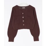 ブラウン | ベビーケーブルリボンカーディガン | NICE CLAUP / OLIVE des OLIVE　OUTLET