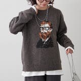 【NUNIFE】おじジャガードニット | RMAF NICE CLAUP / OLIVE des OLIVE | 詳細画像1