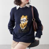 ネイビー | 【NUNIFE】おじジャガードニット | RMAF NICE CLAUP / OLIVE des OLIVE