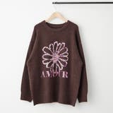 ブラウン | お花ジャガードニット | RMAF　NICE CLAUP / OLIVE des OLIVE