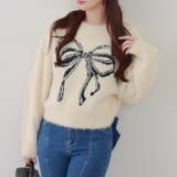 リボン柄シャギーニット | NICE CLAUP / OLIVE des OLIVE OUTLET | 詳細画像2