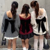 【リボンコレクション】後ビッグリボンニット | RMAF　NICE CLAUP / OLIVE des OLIVE | 詳細画像3 