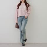 モール配色ラインロゴニット | RMAF　NICE CLAUP / OLIVE des OLIVE | 詳細画像5 