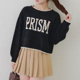 ブラック | モール配色ラインロゴニット | RMAF　NICE CLAUP / OLIVE des OLIVE