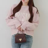 ピンク | モール配色ラインロゴニット | RMAF　NICE CLAUP / OLIVE des OLIVE