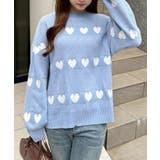 ベロアモールたっぷりハートニット | NICE CLAUP / OLIVE des OLIVE　OUTLET | 詳細画像3 