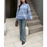 ベロアモールたっぷりハートニット | NICE CLAUP / OLIVE des OLIVE　OUTLET | 詳細画像6 