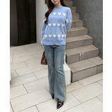 ベロアモールたっぷりハートニット | NICE CLAUP / OLIVE des OLIVE　OUTLET | 詳細画像7 