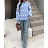 ベロアモールたっぷりハートニット | NICE CLAUP / OLIVE des OLIVE　OUTLET | 詳細画像8 