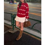 ベロアモールたっぷりハートニット | NICE CLAUP / OLIVE des OLIVE　OUTLET | 詳細画像23 