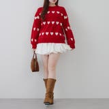 ベロアモールたっぷりハートニット | NICE CLAUP / OLIVE des OLIVE　OUTLET | 詳細画像57 