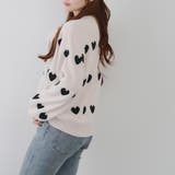 アイボリー | ベロアモールたっぷりハートニット | NICE CLAUP / OLIVE des OLIVE　OUTLET