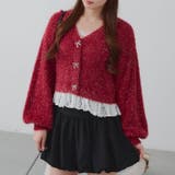 【5色展開】裾レースリボン釦カーディガン | RMAF　NICE CLAUP / OLIVE des OLIVE | 詳細画像2 