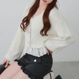 【5色展開】裾レースリボン釦カーディガン | RMAF　NICE CLAUP / OLIVE des OLIVE | 詳細画像8 