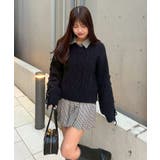 レースアップモールケーブルニット | NICE CLAUP / OLIVE des OLIVE　OUTLET | 詳細画像28 