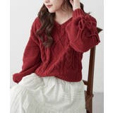 レースアップモールケーブルニット | NICE CLAUP / OLIVE des OLIVE　OUTLET | 詳細画像44 