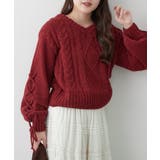 レースアップモールケーブルニット | NICE CLAUP / OLIVE des OLIVE　OUTLET | 詳細画像48 