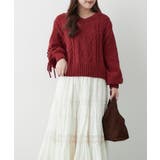 レースアップモールケーブルニット | NICE CLAUP / OLIVE des OLIVE　OUTLET | 詳細画像49 