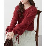 レースアップモールケーブルニット | NICE CLAUP / OLIVE des OLIVE　OUTLET | 詳細画像52 