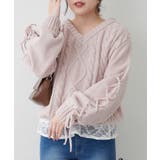 レースアップモールケーブルニット | NICE CLAUP / OLIVE des OLIVE　OUTLET | 詳細画像57 