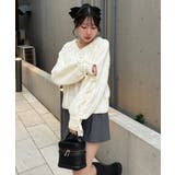 レースアップモールケーブルニット | NICE CLAUP / OLIVE des OLIVE　OUTLET | 詳細画像2 