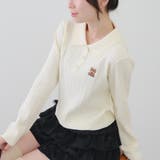 アイボリー | くまさんケーブルポロニット | NICE CLAUP / OLIVE des OLIVE　OUTLET